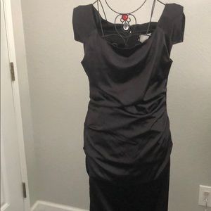 Black Satin sheen cocktail dress